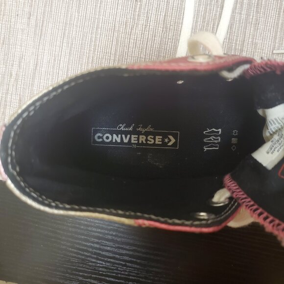 Converse metallic striped high top sneakers size 9 - Picture 8 of 11